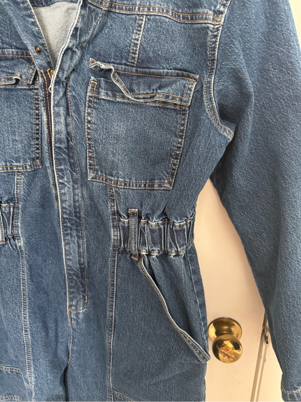 Universal Thread Blue Denim Utility Jumpsuit - Picture 2 of 5